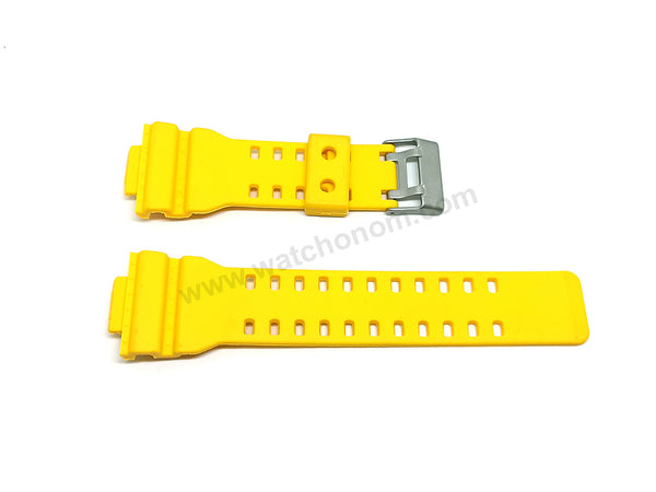 Fits/For Casio G-Shock GA-100/110/120/150/200/300/400/700 - Yellow Rubber Replacement Watch Band Strap (Copy)