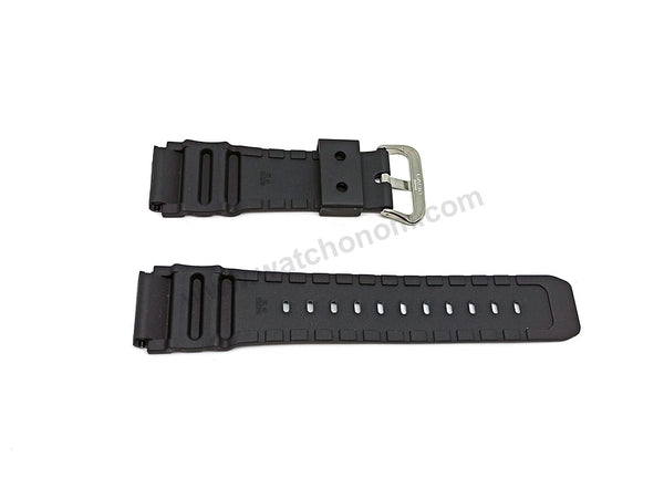 Fits/For Casio DW-3000C , MMA-200W , MQD-3000W - 22mm Black Rubber Replacement Watch Band Strap