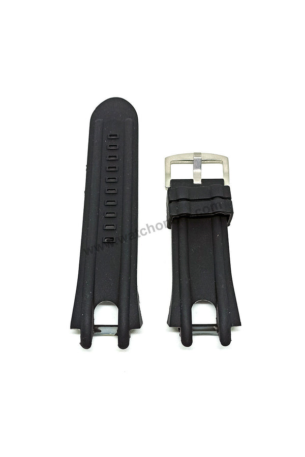 Fits/For Invicta Subuqua 13776 , 13777 , 13778 - Black Rubber Silicone Replacement Watch Band Strap Belt