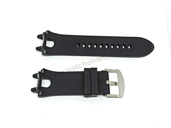 Fits/For Invicta Subuqua 13776 , 13777 , 13778 - Black Rubber Silicone Replacement Watch Band Strap Belt