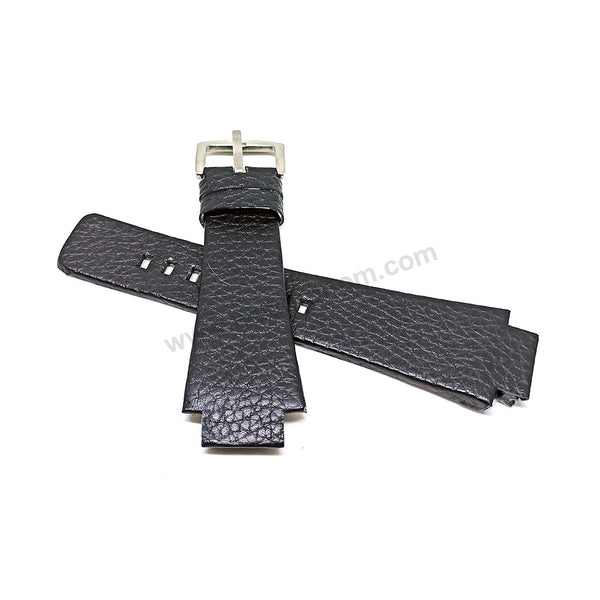 Diesel Cliffhanger DZ1089 , DZ1091 , DZ1186 , DZ1263 , DZ1299 Fits with 18mm Black Genuine Leather Handmade Replacement Watch Strap Band