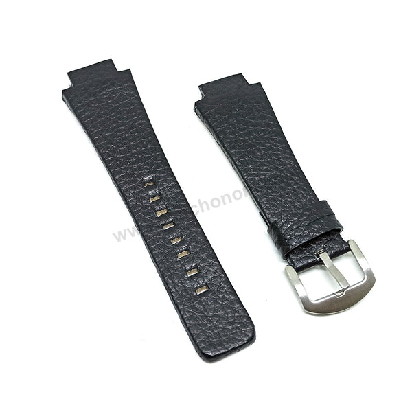 Diesel Cliffhanger DZ1089 , DZ1091 , DZ1186 , DZ1263 , DZ1299 Fits with 18mm Black Genuine Leather Handmade Replacement Watch Strap Band