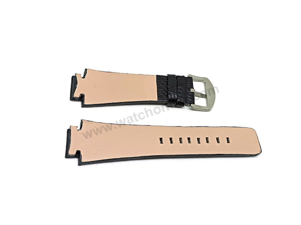 Diesel Cliffhanger DZ1089 , DZ1091 , DZ1186 , DZ1263 , DZ1299 Fits with 18mm Black Genuine Leather Handmade Replacement Watch Strap Band