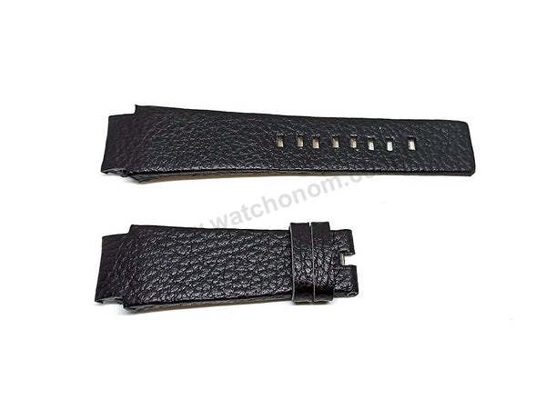 Diesel DZ4122 Fits with 20mm Handmade Black Genuine Leather Replacement Watch Band Strap