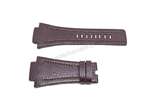 Diesel DZ4174 Fits with 22mm Handmade Brown Genuine Leather Replacement Watch Band Strap