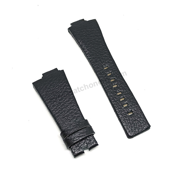 Diesel DZ1102 Fits with 16mm Handmade Black Genuine Leather Replacement Watch Band Strap