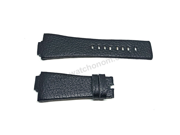 Diesel DZ1102 Fits with 16mm Handmade Black Genuine Leather Replacement Watch Band Strap