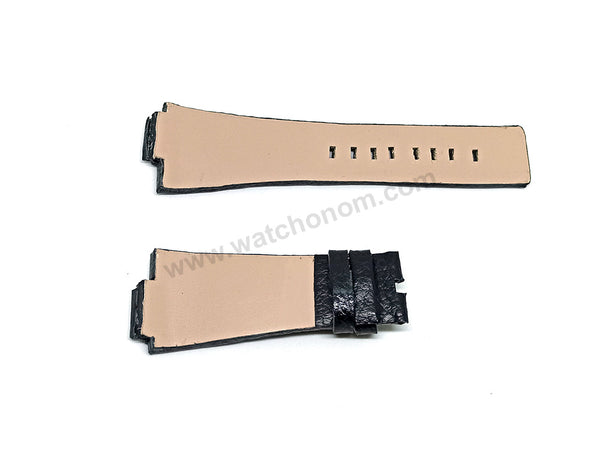 Diesel DZ1102 Fits with 16mm Handmade Black Genuine Leather Replacement Watch Band Strap