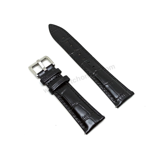Certina C0064281605100 , C0294071605100 , C0064301605100 Ds-1 Fits With 21mm Black Genuine Calf Leather Quick Removal Replacement Watch Band Strap