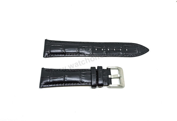 Certina C0064281605100 , C0294071605100 , C0064301605100 Ds-1 Fits With 21mm Black Genuine Calf Leather Quick Removal Replacement Watch Band Strap
