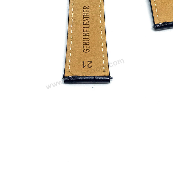 Certina C0226101603200 , C0224281603100 , C0226101603100 , C0226101605100 Ds-4 Fits With 21mm Black Genuine Calf Leather Quick Removal Replacement Watch Band Strap