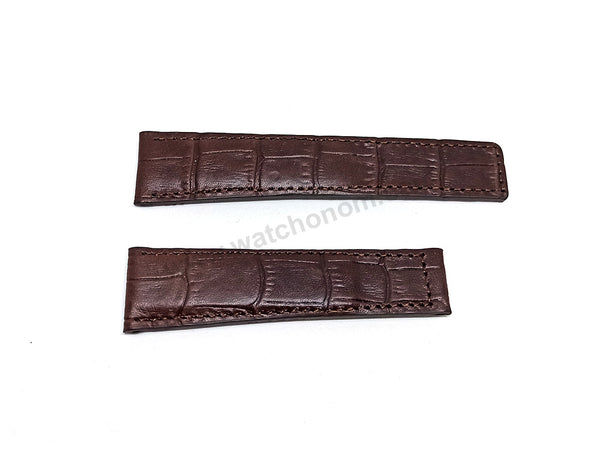 Fits/for Tag Heuer Monaco - 22mmx18mm Brown Genuine Leather FC6178 Replacement Watch Strap Band