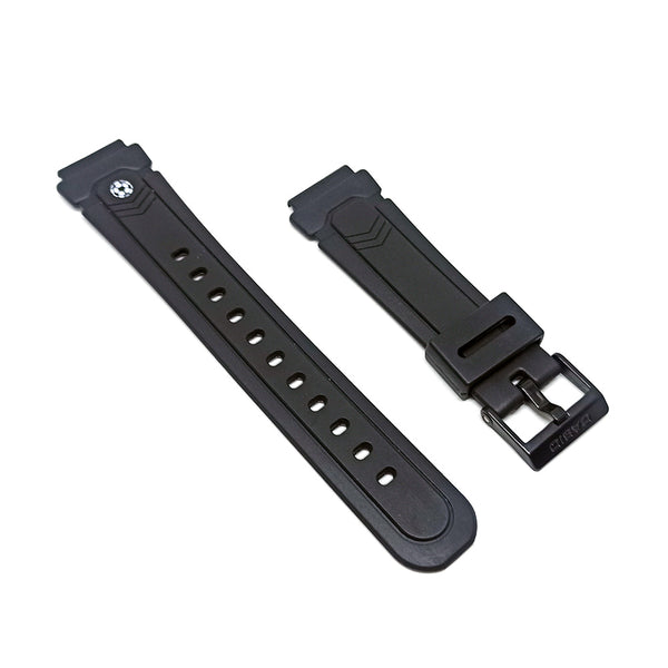 Genuine Casio FBT-10W NOS Football Timer fits/for 18mm Black Rubber Replacement Watch Band Strap - NOS Authentic