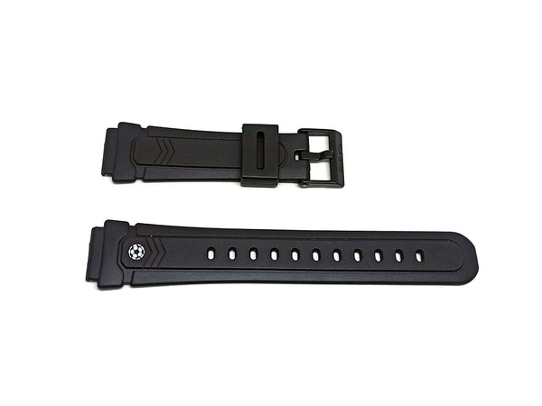 Genuine Casio FBT-10W NOS Football Timer fits/for 18mm Black Rubber Replacement Watch Band Strap - NOS Authentic