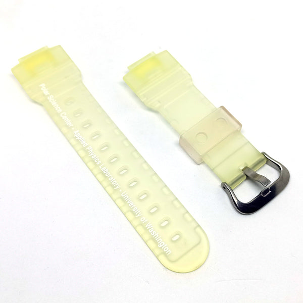 Genuine Casio AW-500NS Polar Science Center G-SHOCK fits/for 15mm White Transparent Rubber Replacement Watch Band Strap - NOS Authentic