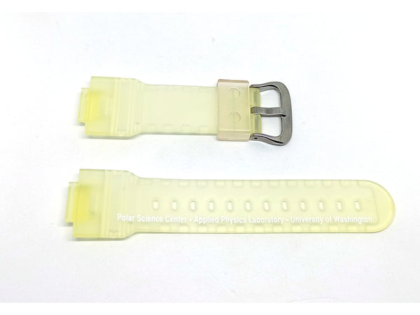 Genuine Casio AW-500NS Polar Science Center G-SHOCK fits/for 15mm White Transparent Rubber Replacement Watch Band Strap - NOS Authentic