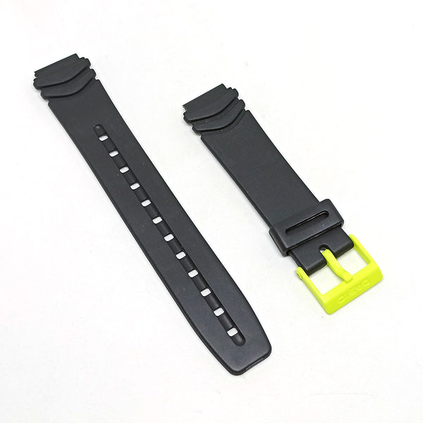 Genuine Casio TM-11 , TM-12 Football Timer fits/for 16mm Black Rubber Replacement Watch Band Strap - NOS Authentic