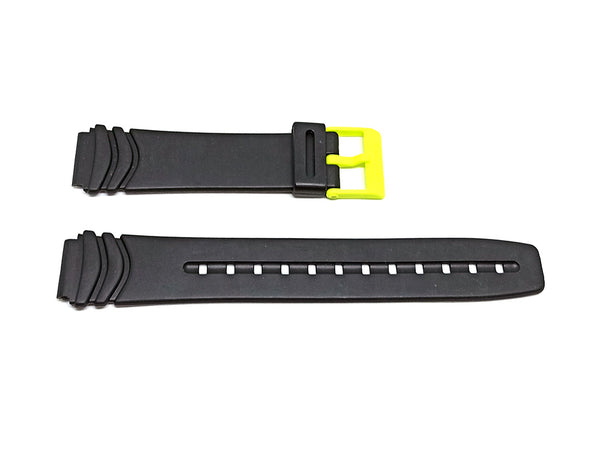 Genuine Casio TM-11 , TM-12 Football Timer fits/for 16mm Black Rubber Replacement Watch Band Strap - NOS Authentic