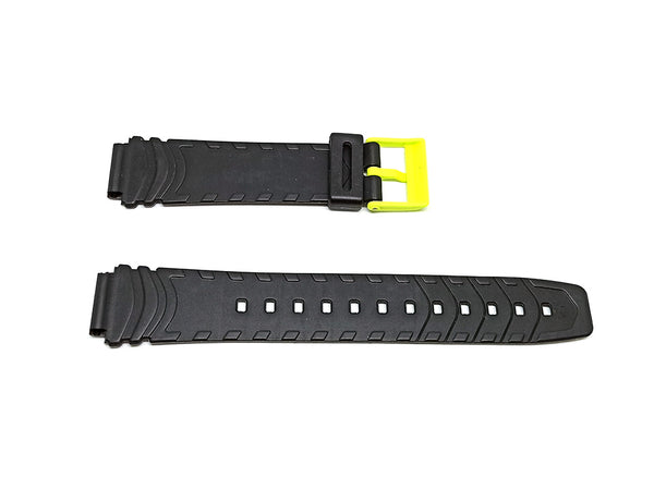 Genuine Casio TM-11 , TM-12 Football Timer fits/for 16mm Black Rubber Replacement Watch Band Strap - NOS Authentic
