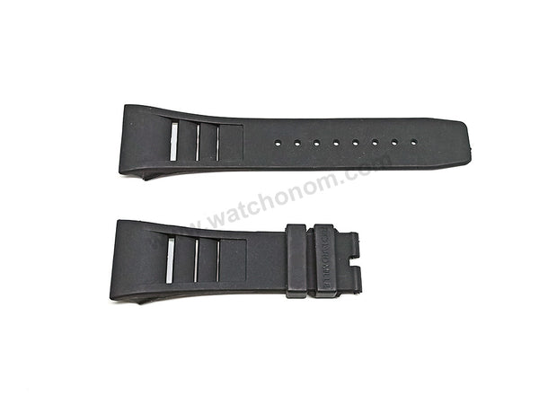 Fits/For Richard Mille 111 - 22mm Black Rubber Replacement Watch Band Strap