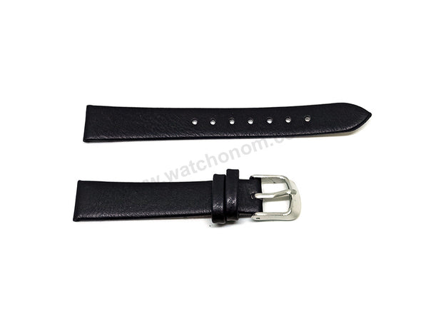 Calvin Klein Equal K3E231C1 , K3E231CS with 14mm Black Faux Leather Replacement Watch Band Strap