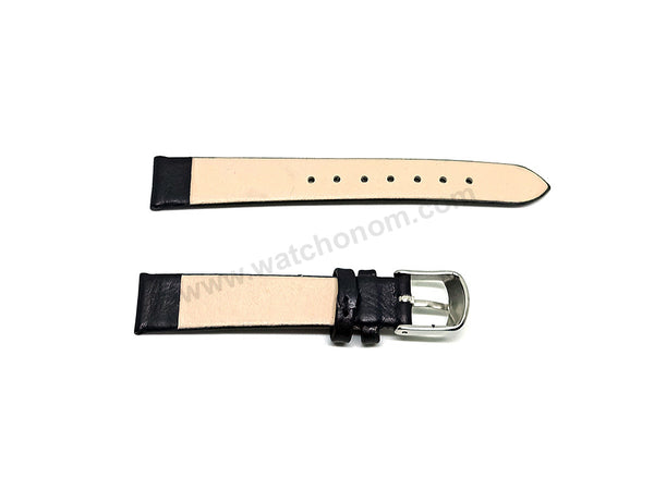 Swarovski Crystalline Pure 5275043 with 14mm Black Faux Leather Replacement Watch Band Strap