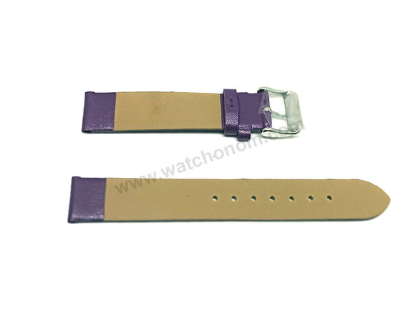 Fossil ES4727 Fits with 16mm Purple Faux Leather Replacement Watch Band Strap