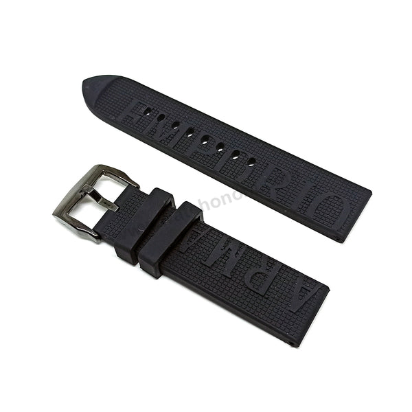 Emporio Armani AR11024 - Fits with 22mm Black Rubber Silicone Replacement Watch Band Strap