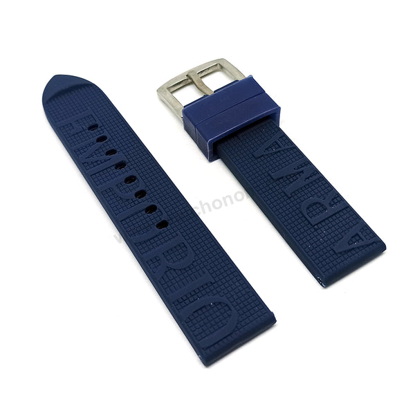 Emporio Armani AR11023 - Fits with 22mm Blue Rubber Silicone Replacement Watch Band Strap