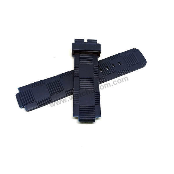 12mmx21mm Navy Blue HQ Rubber Watch Band Strap Compatible For Louis Vuitton LV Tambour Series