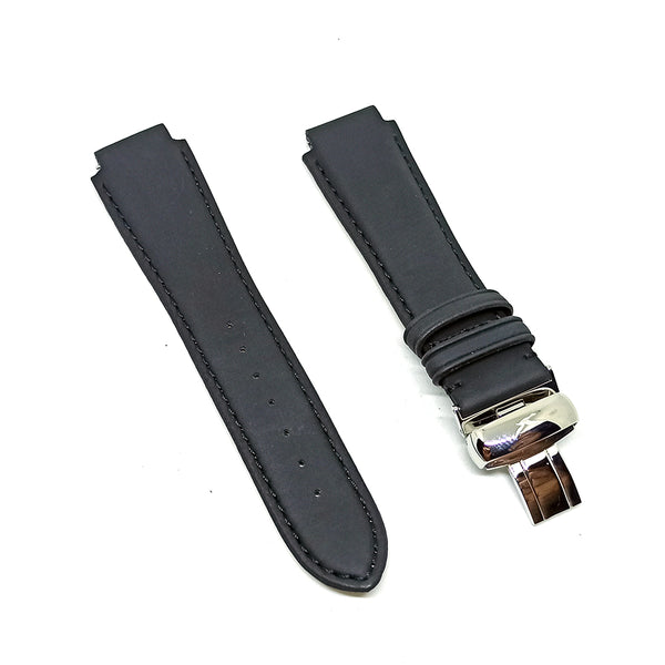 Faconnable Hydra 3 Worlds Fits with 20mm Black Nubuck Genuine Leather Replacement Watch Band Strap Bracelet