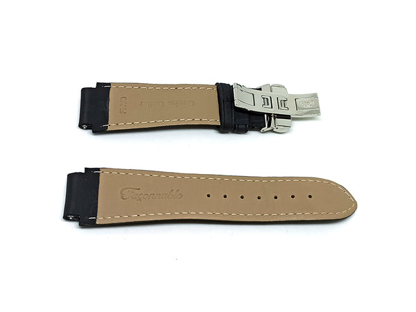Faconnable Hydra 3 Worlds Fits with 20mm Black Nubuck Genuine Leather Replacement Watch Band Strap Bracelet