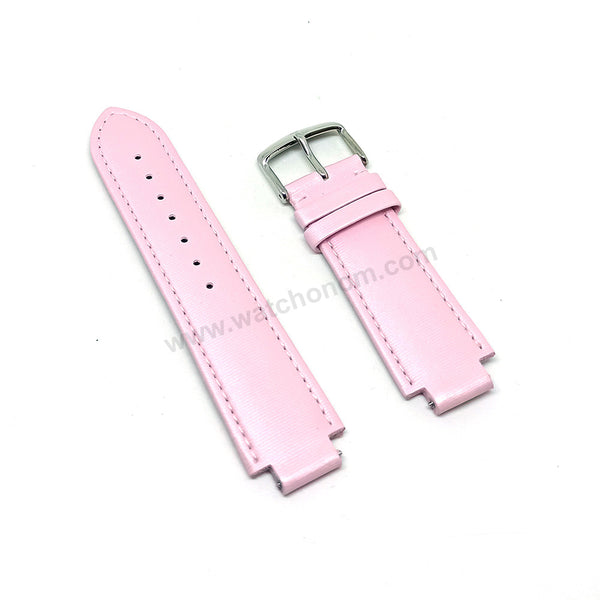 Fits/For Faconnable Ladies wristwathes has 13mm Lug - PINK Genuine Leather Authentic Replacement Watch Band Strap Belt