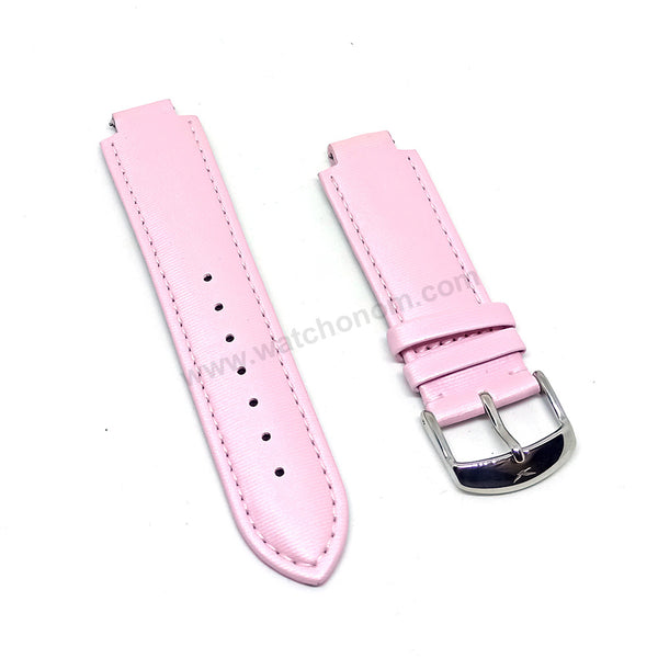 Fits/For Faconnable Ladies wristwathes has 13mm Lug - PINK Genuine Leather Authentic Replacement Watch Band Strap Belt
