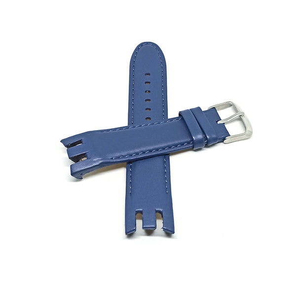 Swatch Irony Retrograde Genuine Leather Replacement Watch Strap Band - 22mm Black , Brown , Navy Blue