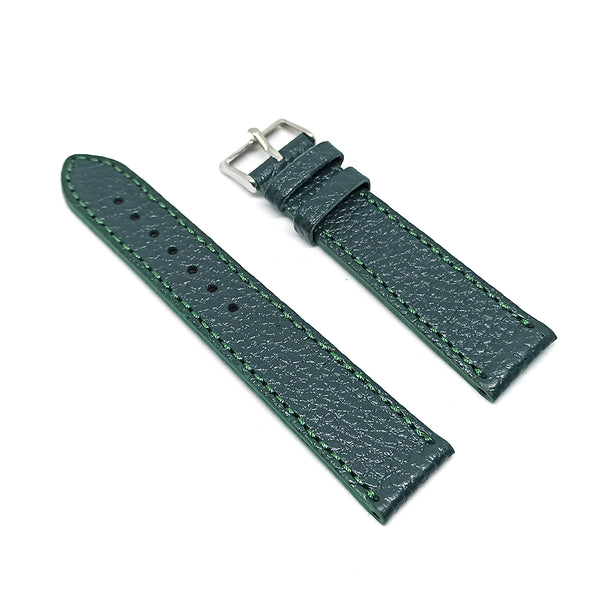 20mm Pine Green Genuine Leather Replacement Watch Band Strap Fits with Seiko , Pulsar , Casio Edifice