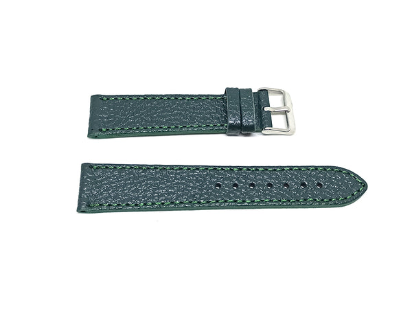 20mm Pine Green Genuine Leather Replacement Watch Band Strap Fits with Seiko , Pulsar , Casio Edifice