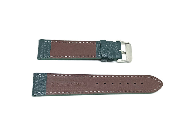 20mm Pine Green Genuine Leather Replacement Watch Band Strap Fits with Seiko , Pulsar , Casio Edifice