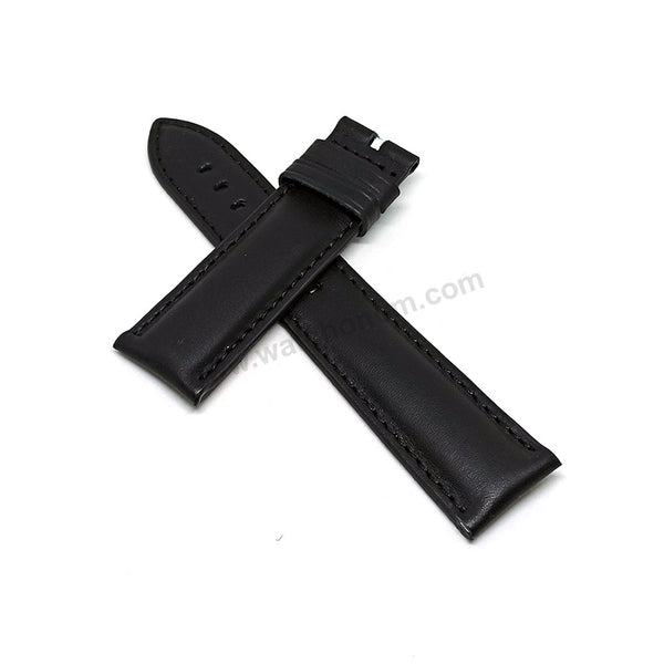 Fossil Townsman ME3041 , ME3170 , FS4935 , FS5585 - Fits with 22mm Black Genuine Leather Replacement Watch Band Strap