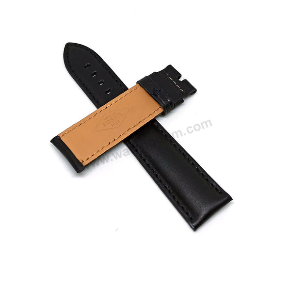Fossil Grant ME3053 , FS4812 , FS5342 , FS5272 , FS4919 - Fits with 22mm Black Genuine Leather Replacement Watch Band Strap