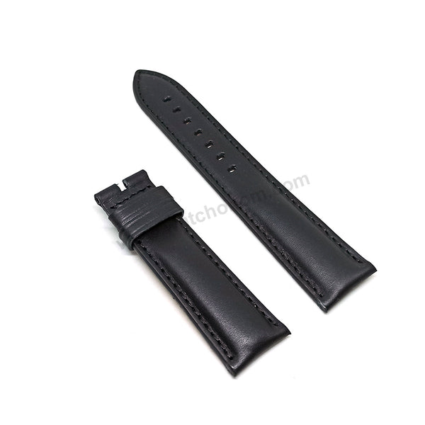 Fossil Townsman ME3041 , ME3170 , FS4935 , FS5585 - Fits with 22mm Black Genuine Leather Replacement Watch Band Strap