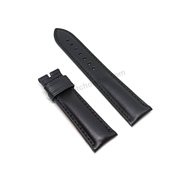 Fossil FS5665 Copeland - BQ2364 Fennmore - ME3130 , FS5133 Dean - Fits with 22mm Black Genuine Leather Replacement Watch Band Strap