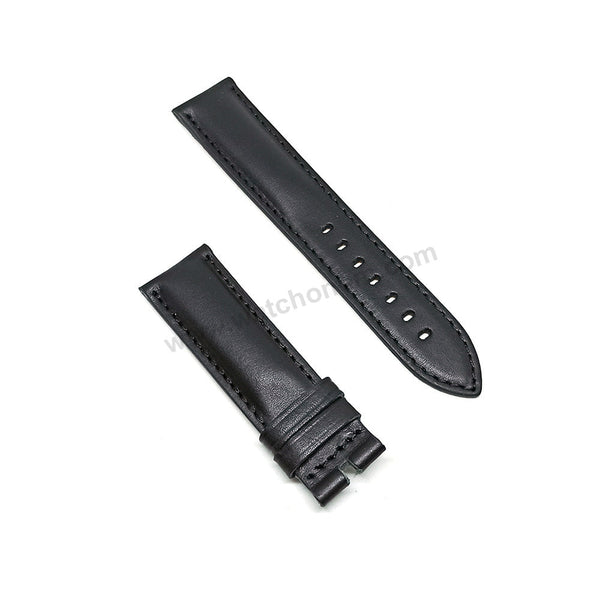 Fossil FS5665 Copeland - BQ2364 Fennmore - ME3130 , FS5133 Dean - Fits with 22mm Black Genuine Leather Replacement Watch Band Strap