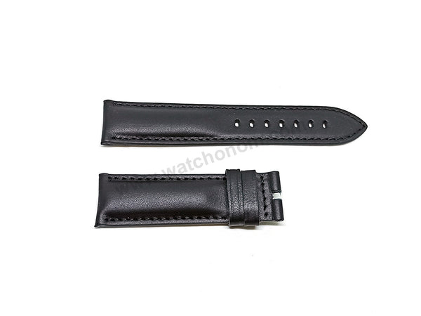 Fossil Townsman ME3041 , ME3170 , FS4935 , FS5585 - Fits with 22mm Black Genuine Leather Replacement Watch Band Strap