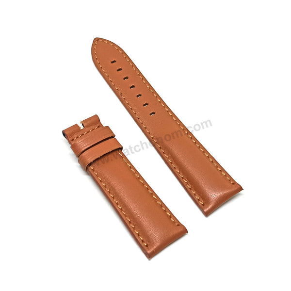 Fossil FS5479 , FS5513 , FS5501 , CH3065 , CH3050 - Fits with 22mm Light Brown / Tan Genuine Leather Replacement Watch Band Strap