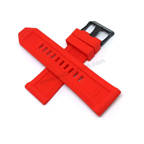 Fits/For Diesel DZ7368 BAMF - 26mm Red Rubber Silicone Replacement Watch Strap Band