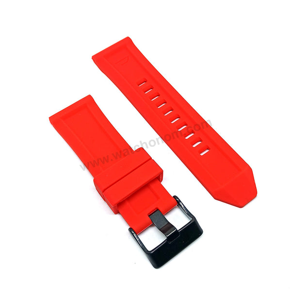 Fits/For Diesel DZ7368 BAMF - 26mm Red Rubber Silicone Replacement Watch Strap Band