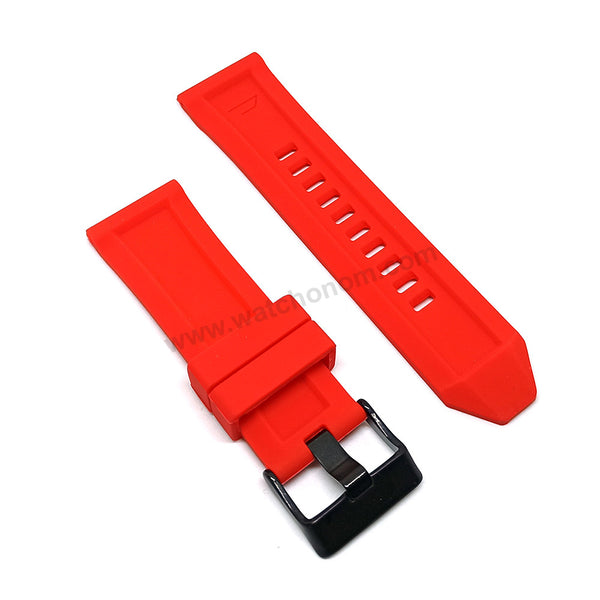 Fits/For Diesel DZ7368 BAMF - 26mm Red Rubber Silicone Replacement Watch Strap Band