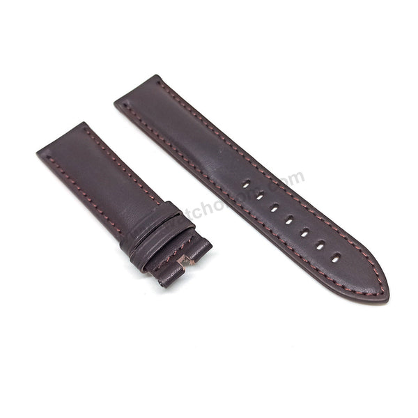 Fossil FS5901 , FTW4003 , FTW2119 , FTW10012 , BQ2363 , BQ2432 , BQ2650 Fennmore - Fits with 22mm Dark Brown Genuine Leather Replacement Watch Band Strap