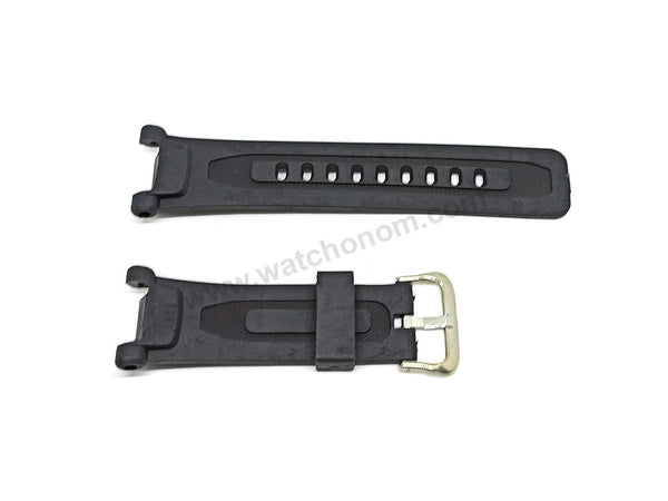 Fits/For Casio Pathfinder PRG-40 , PRG-240 , PAG-40 , PAG-240 - 28mm Black Rubber Replacement Watch Band Strap
